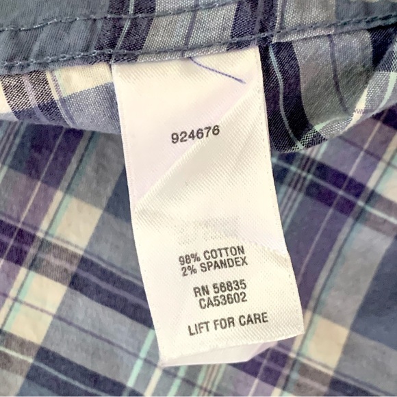 Cabela’s Blue Plaid Button Front Shirt - Picture 5 of 7